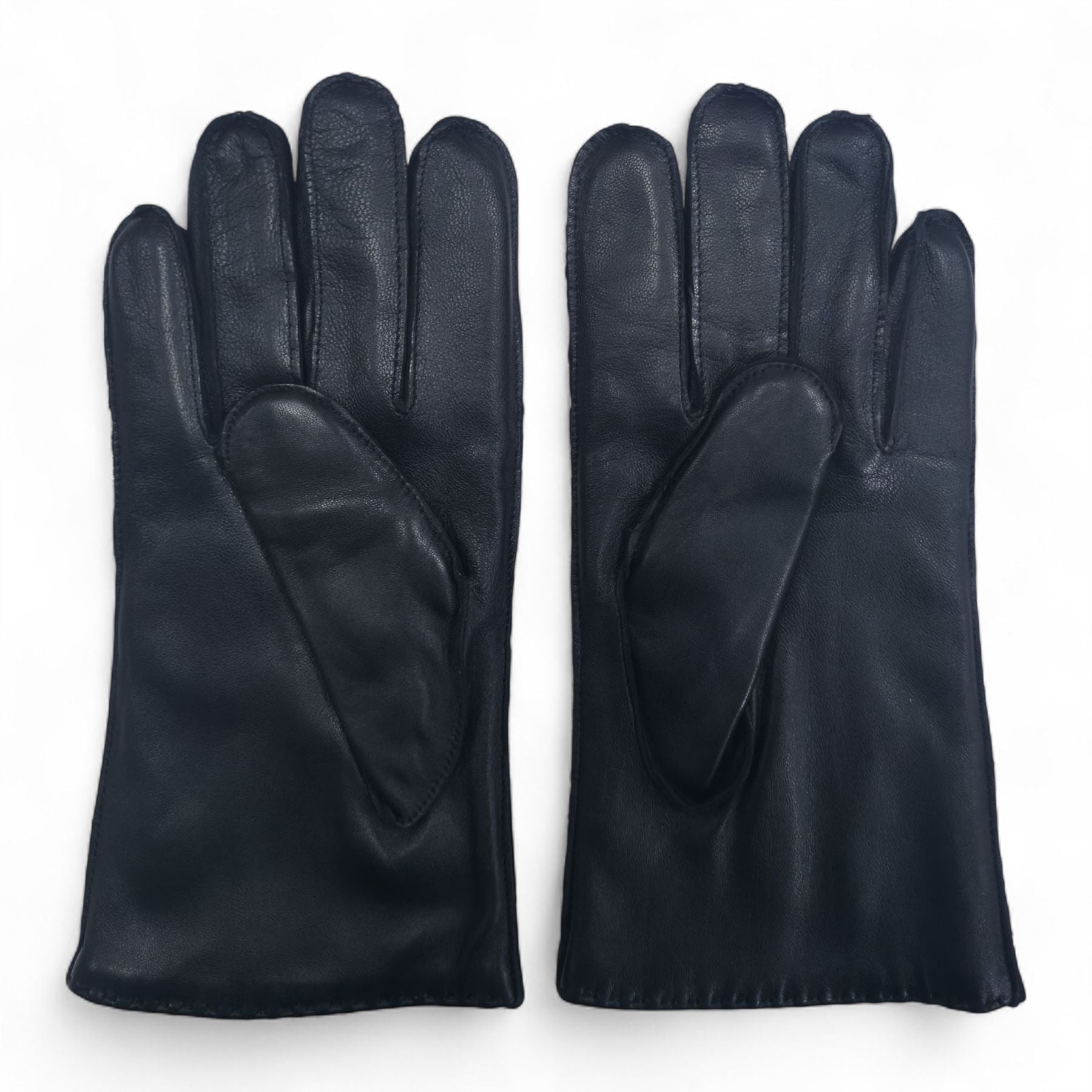 Men’s Italian Leather Warm Wool Lining Winter Stich Design Gloves - M-LGV-205