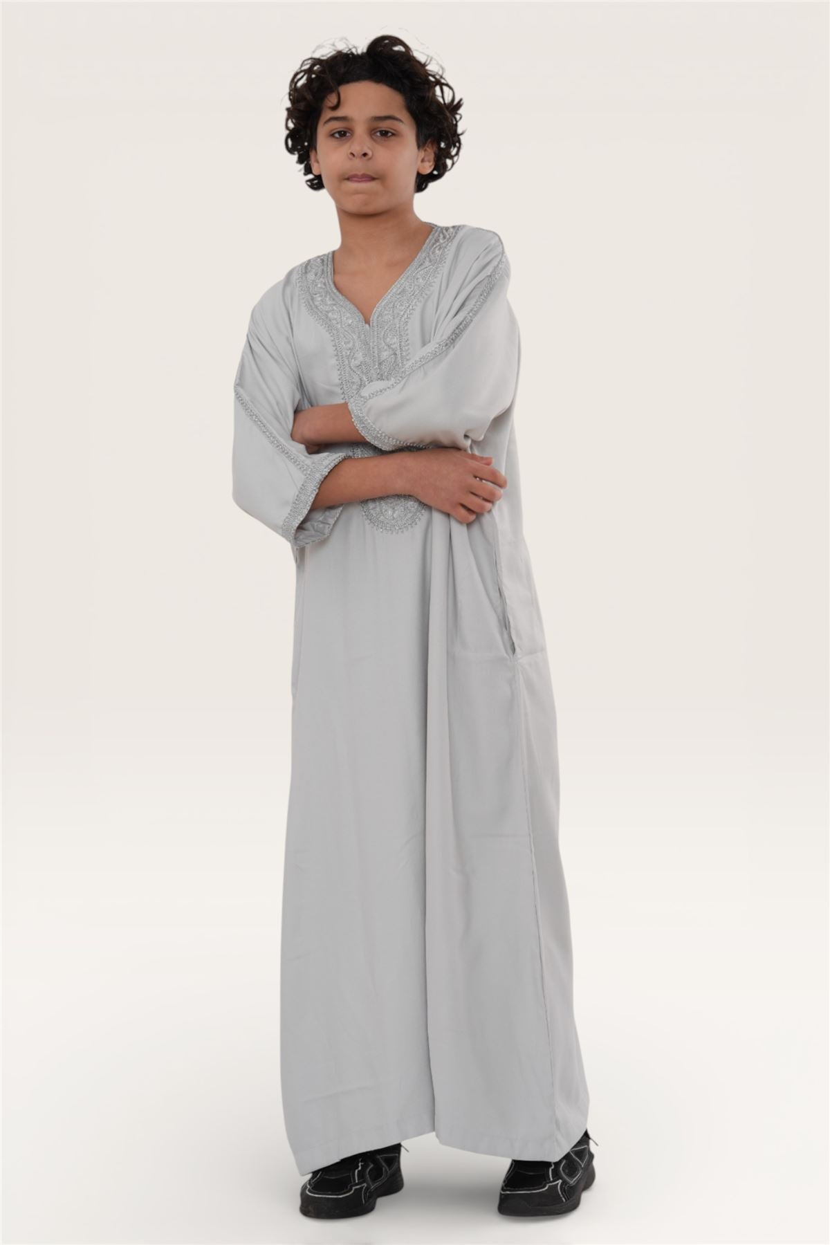 Kids Boys Moroccan Thobe Robe Eid Djellaba Gandoura Jubba- K-HM65