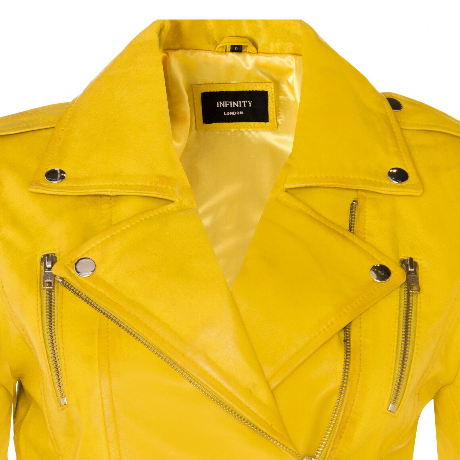 Womens Leather Brando Biker Jacket - Orlando