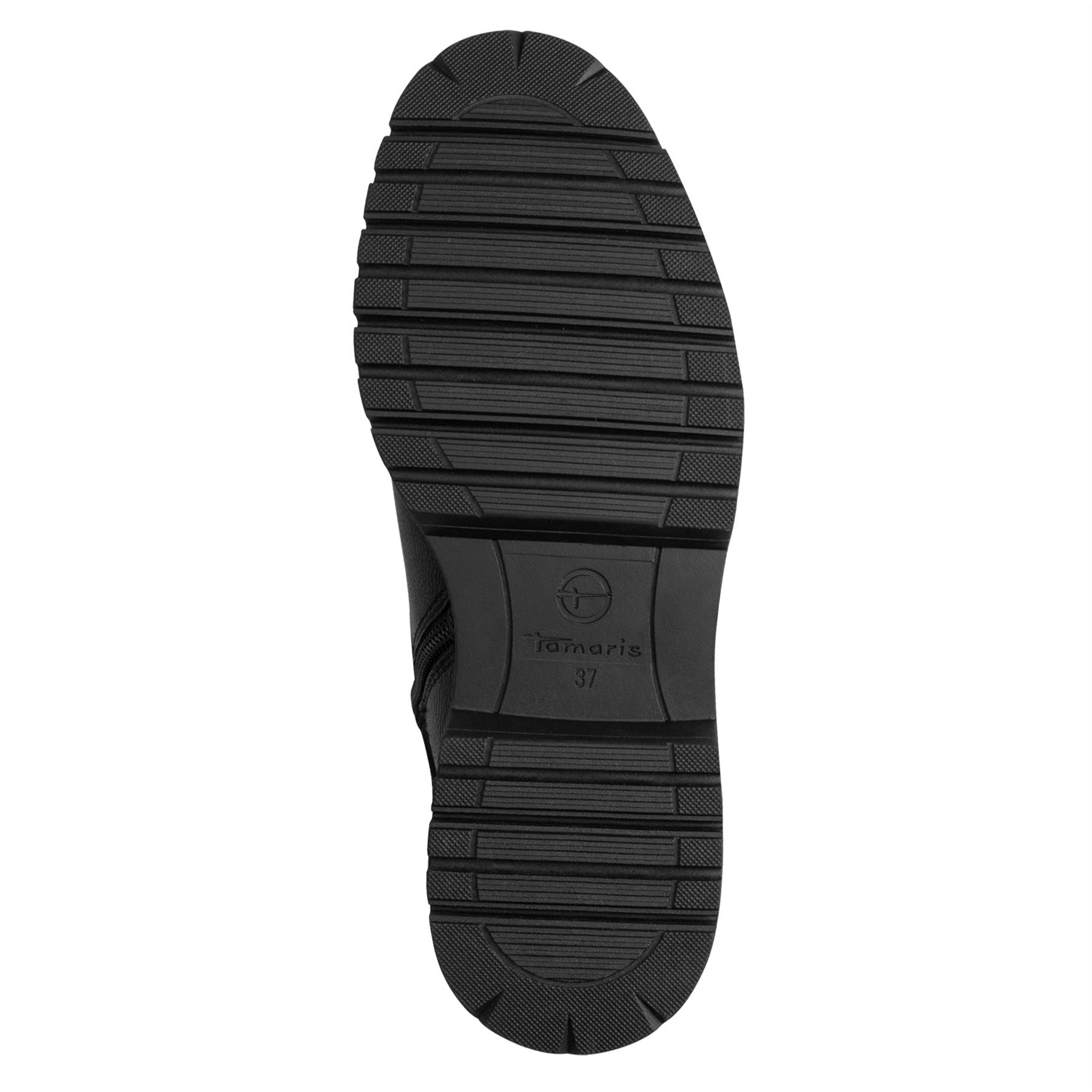 Tamaris Womens Winter Black Leather Buckle Zip Biker Ankle Boots