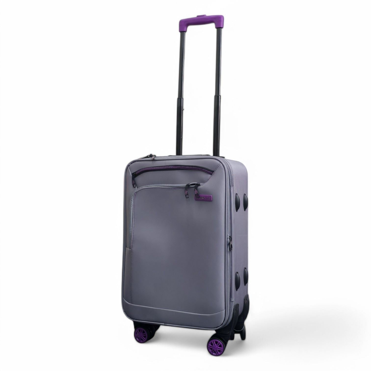 Handa Cabin Soft Shell Suitcase in Grey