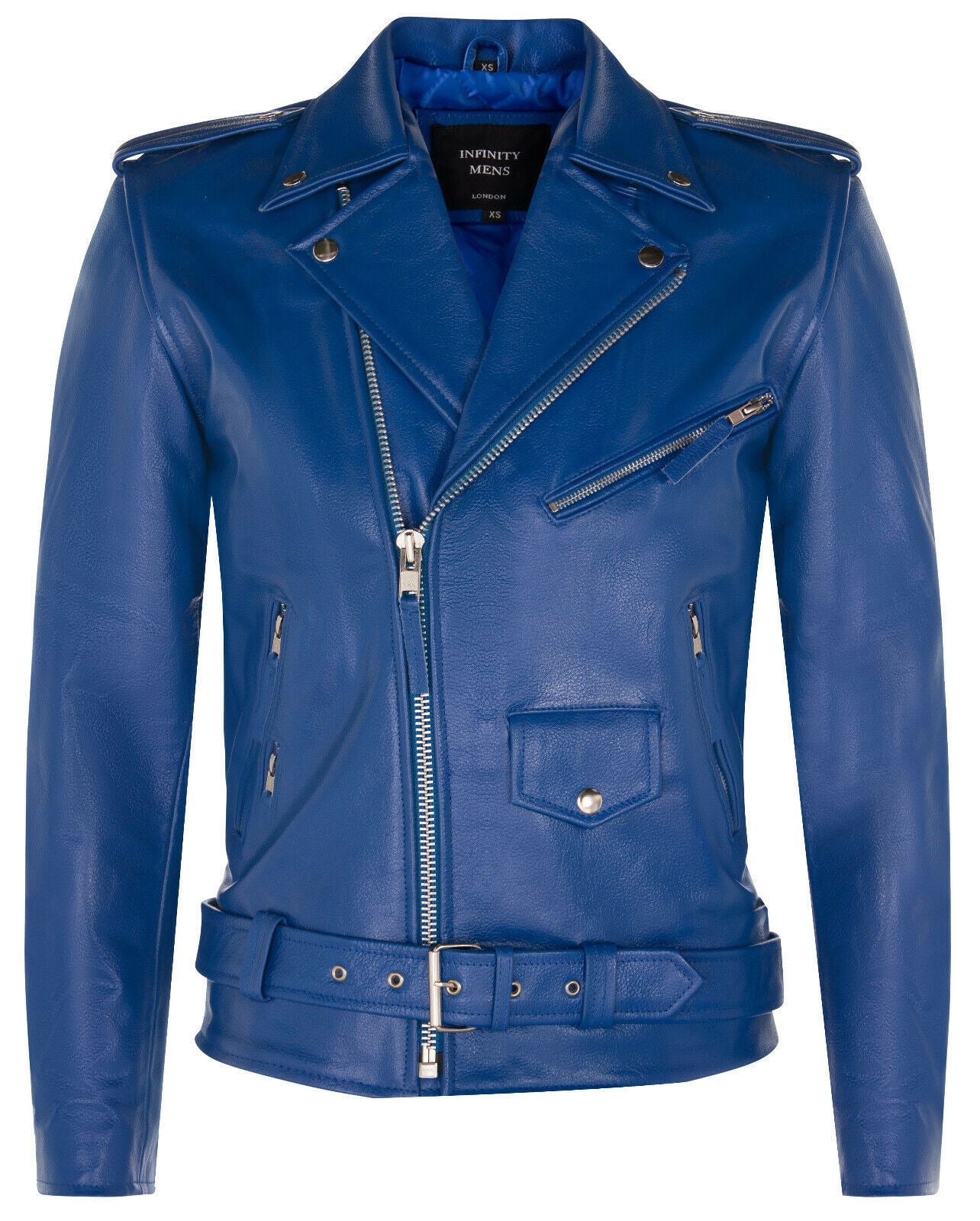 Mens Cow-Hide Brando Biker Jacket -Sandy