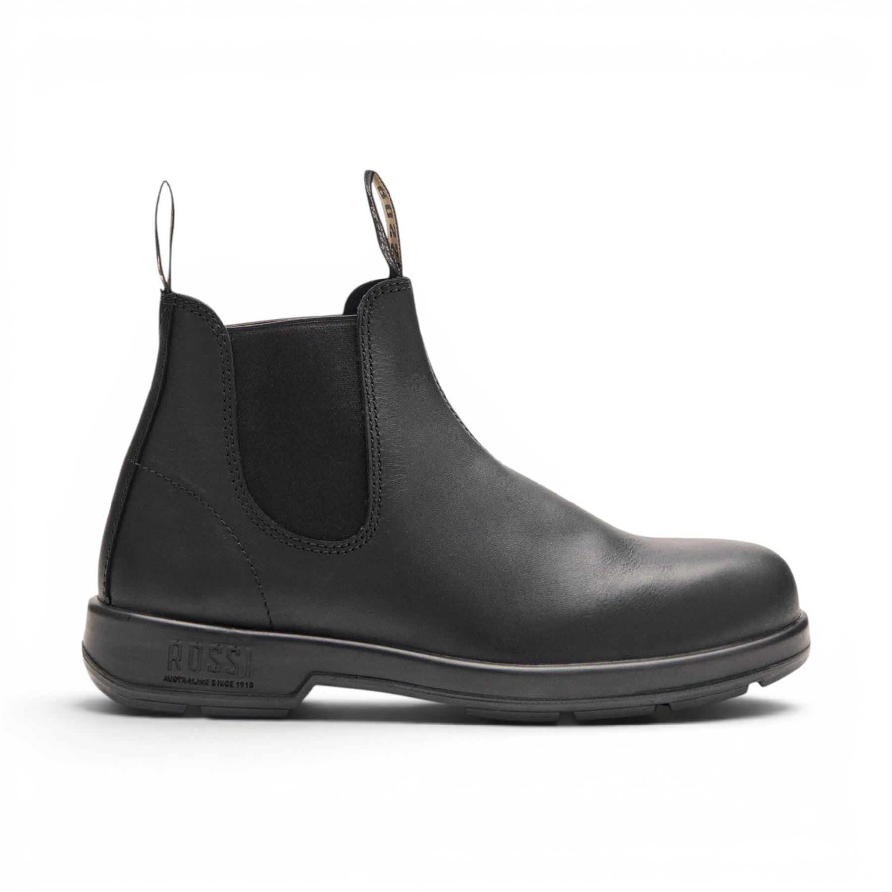 Rossi 404 Black Leather Outdoor Chelsea Boots - Spinifex