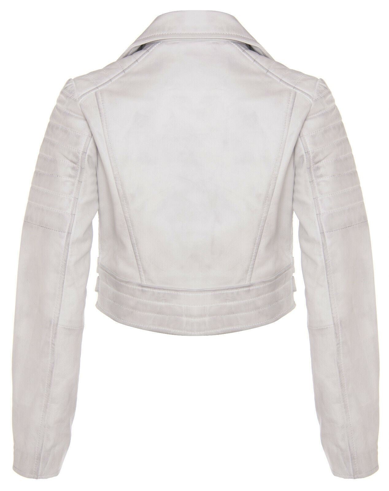 Womens Brando Cropped Leather Jacket-Longtown