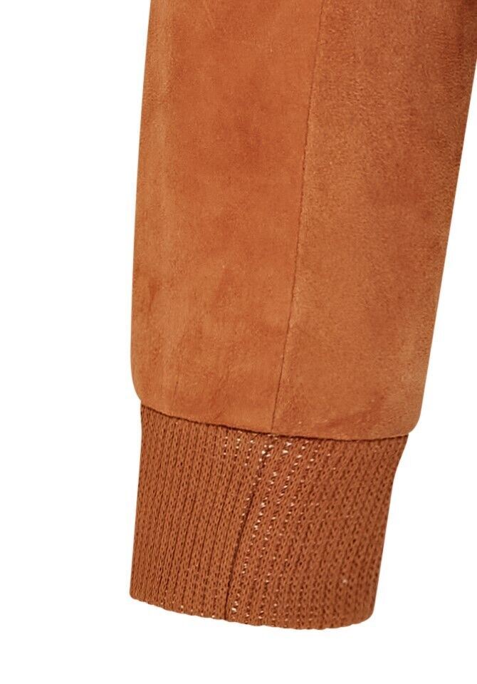 Mens Soft Goat Suede MA-1 Varsity Bomber Jacket - Uxbridge