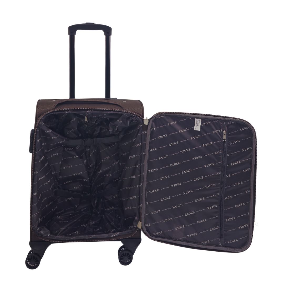 Soft Shell Cabin Suitcase 55 x 40 x 20 cm Lightweight Luggage Suitable for Easyjet, Ryanair