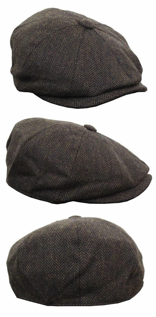 Mens Peaky Blinders Brown Tweed Gatsby Flat Baker Hat - Upperclass Fashions 