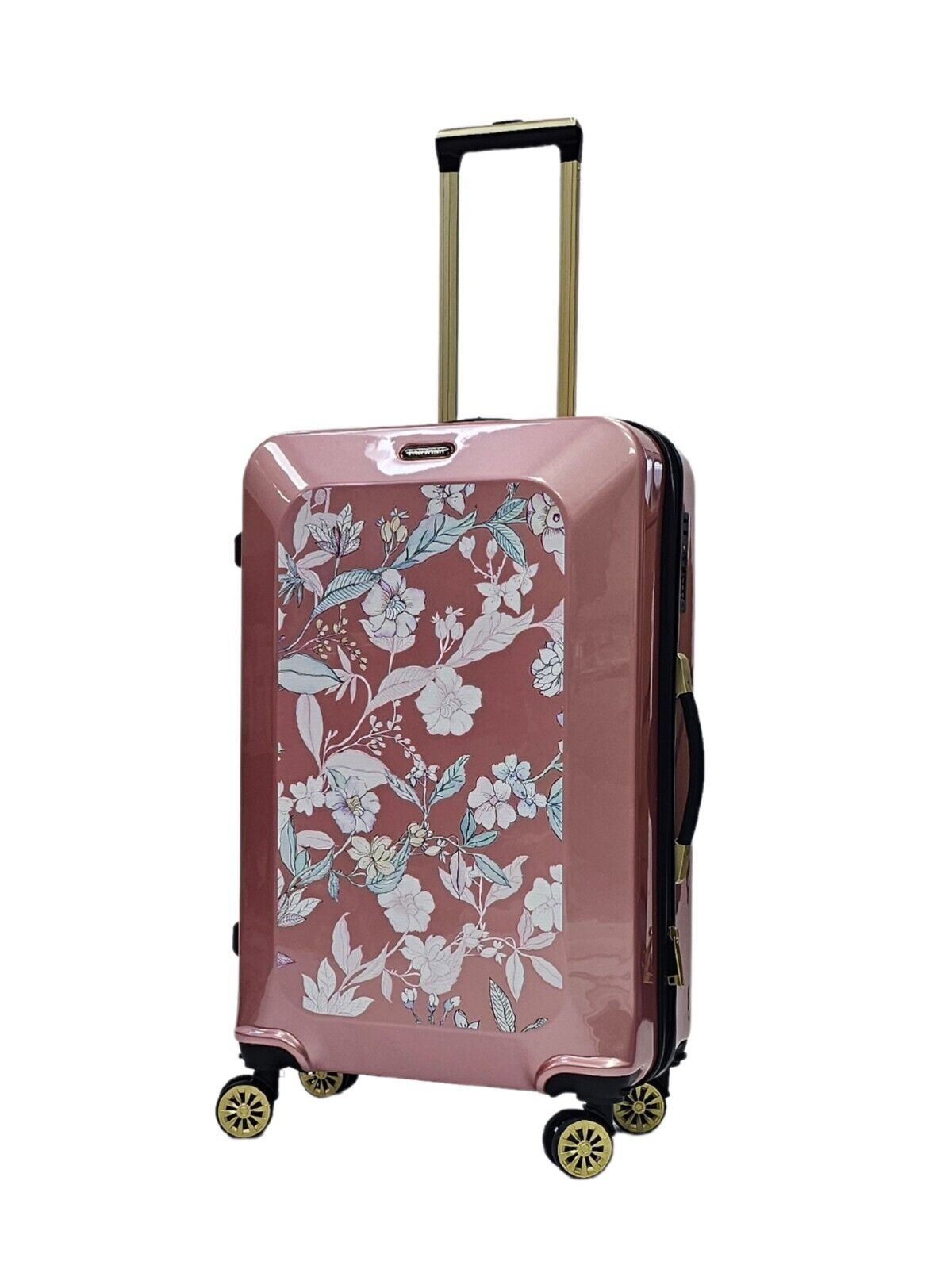 Hard Shell Flower Print Suitcase Luggage Set