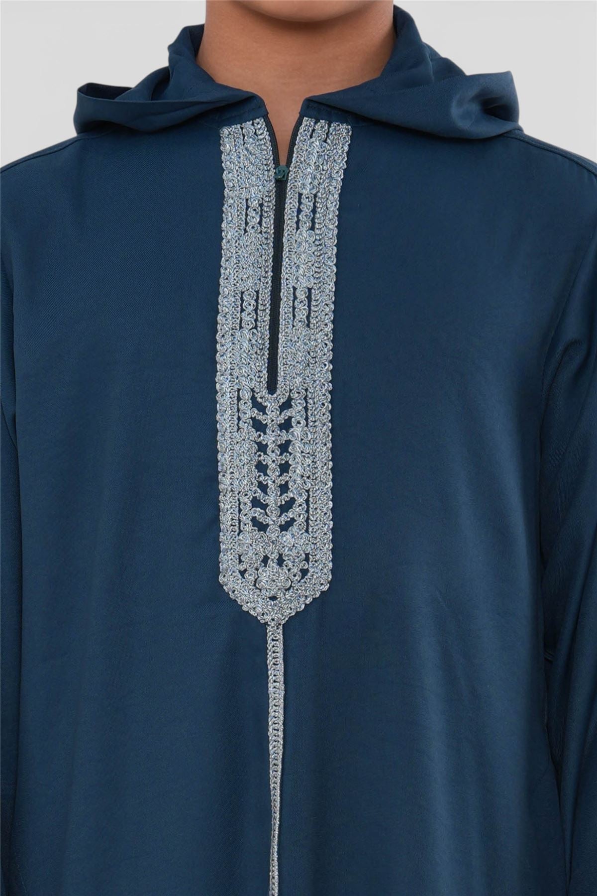 Kids Boys Eid Hooded Moroccan Thobe Robe Djellaba Ramadan Jubba- K-HM3