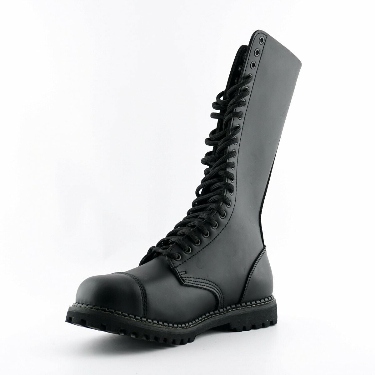 Grinders Unisex Black Punk Military Boots-King CS