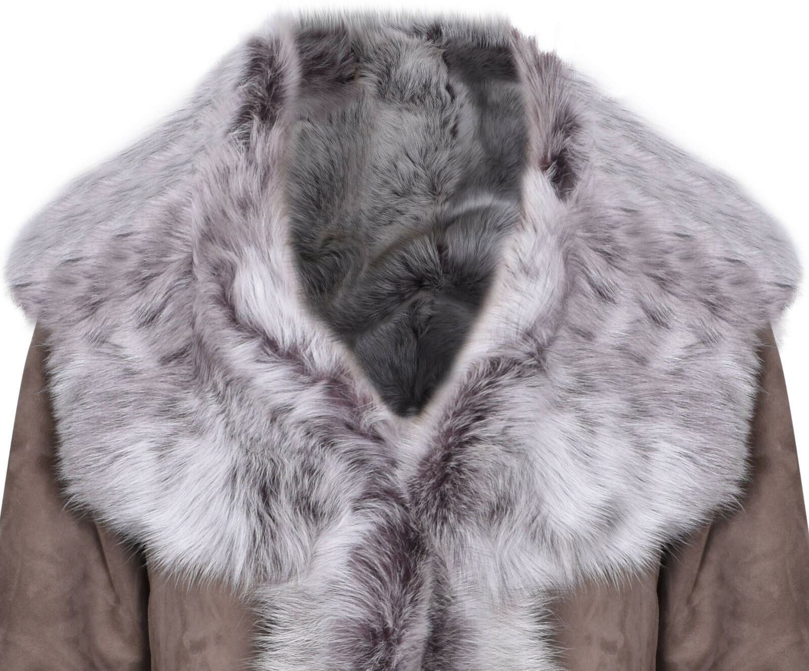 Womens Suede Toscana Sheepskin Trench Coat-Rochester