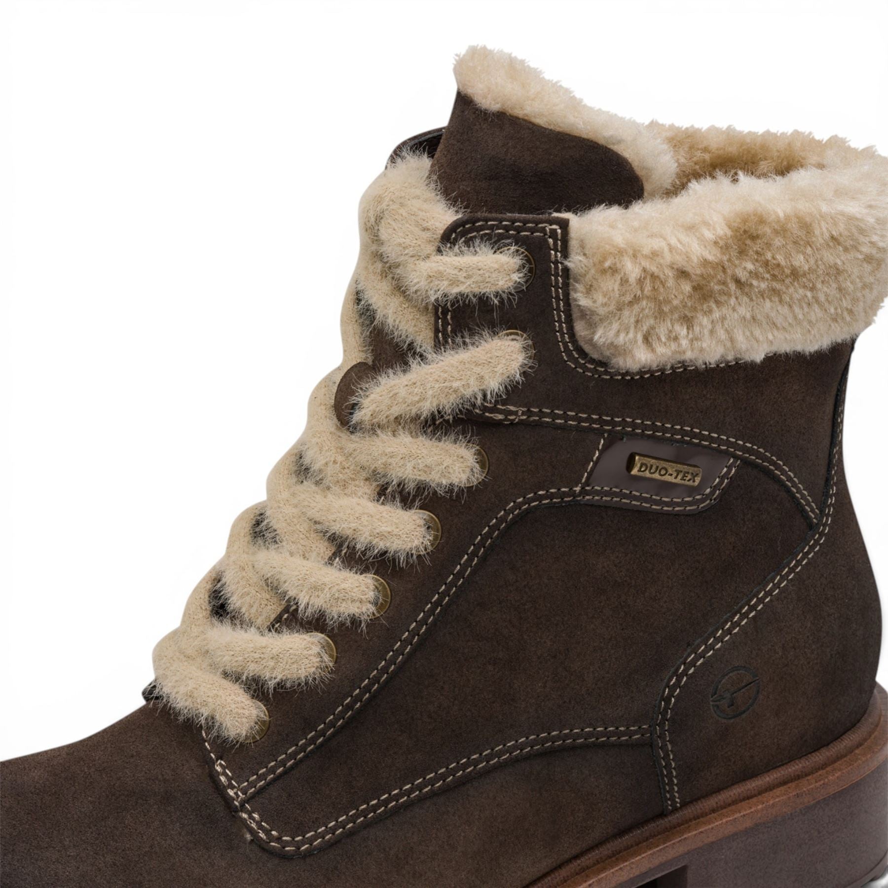 Tamaris Women’s Brown Warm Lace-Up Winter Outdoor Ankle Boots - 26266-43