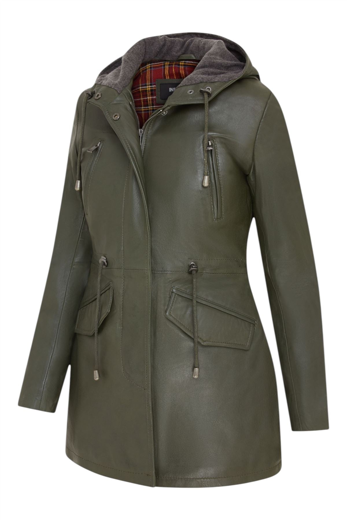 Womens Mid Length Hooded Parka Jacket-Oakengates