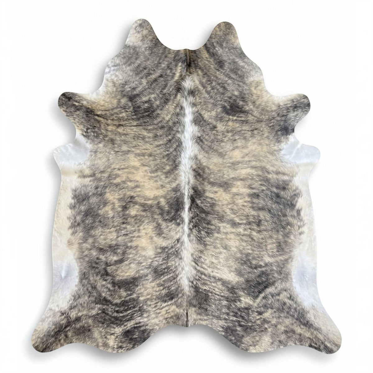 Natural Cow Leather Cowhide Hairon Rug - Light Brindle