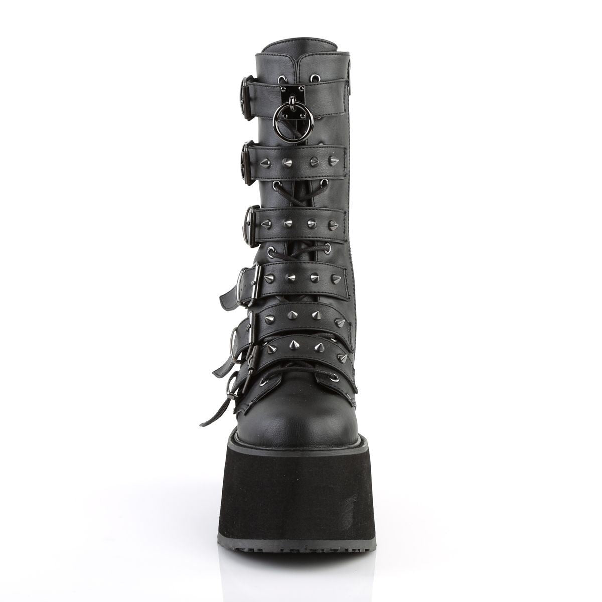Demonia Damned 225 Black Mid Calf Platform Boots
