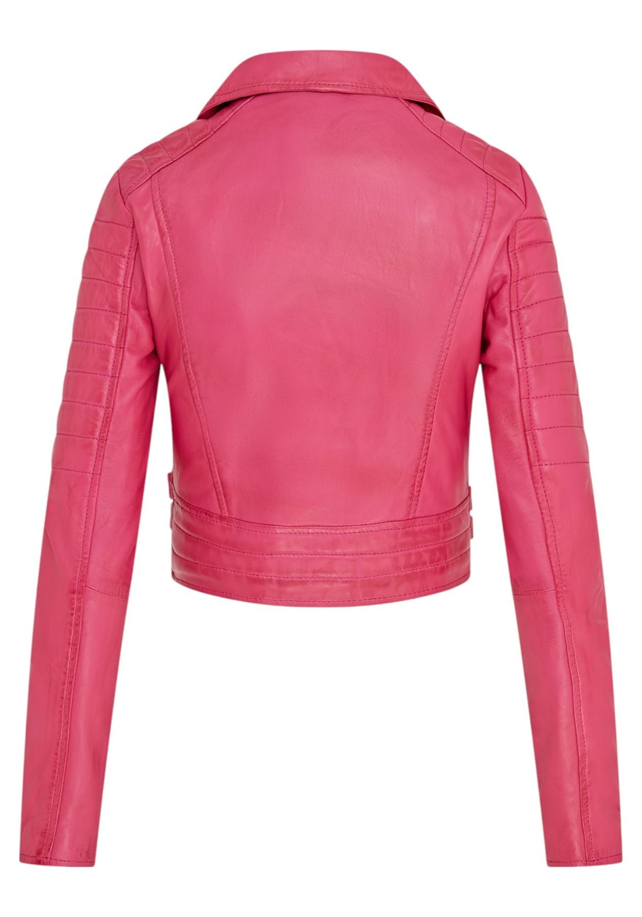 Womens Brando Cropped Leather Jacket-Longtown