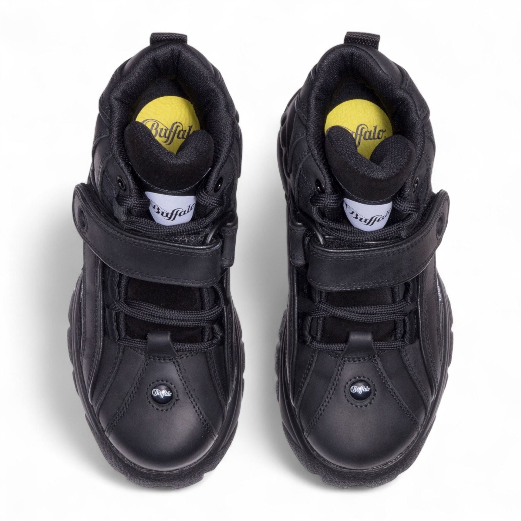 Buffalo Womens Black Leather Chunky Platform High Ankle Boots - 1348-14 2.0