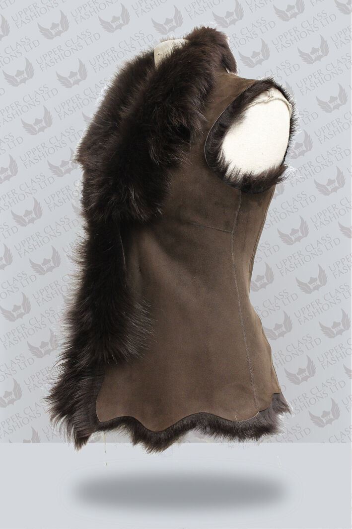 Womens Warmer Toscana Sheepskin Short Gilet-Seaham