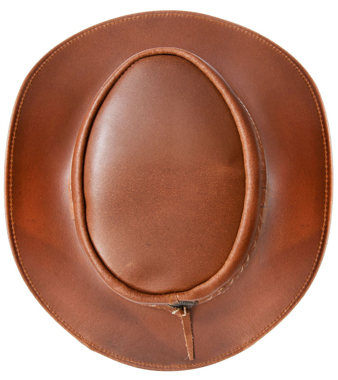 Australian Tan Western Style Cowboy Outback Real Leather Aussie Bush Hat - Upperclass Fashions 