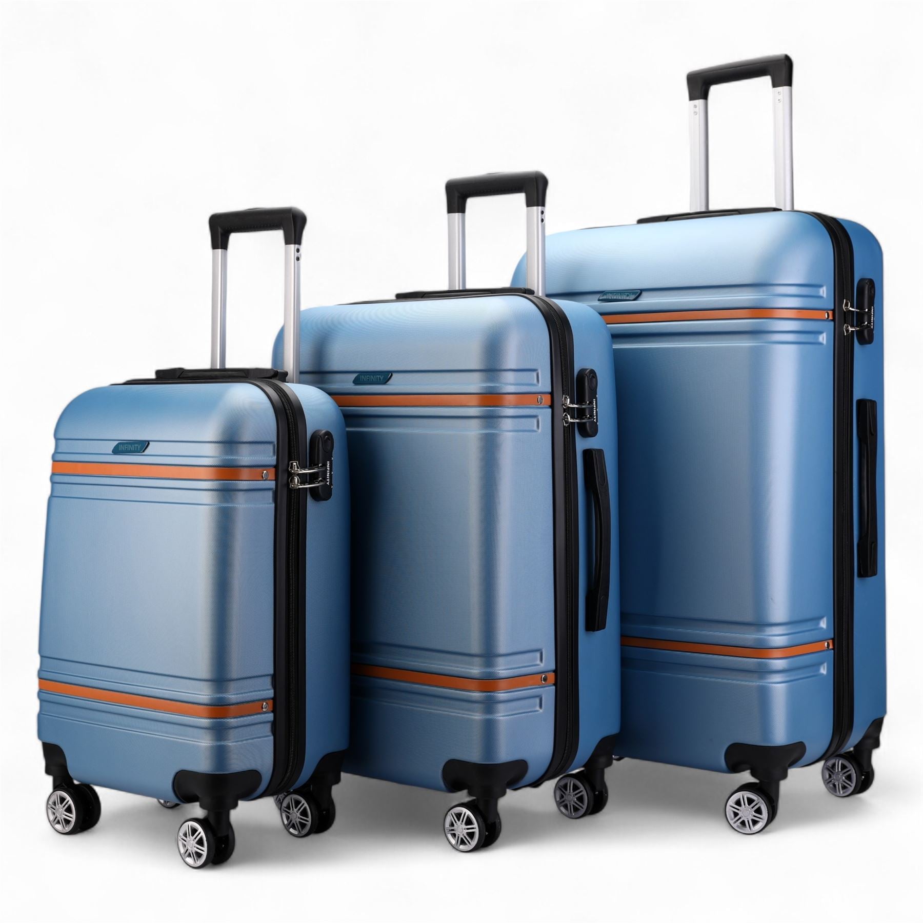 Calgary Set of 3 Hard Shell Suitcase in Blue