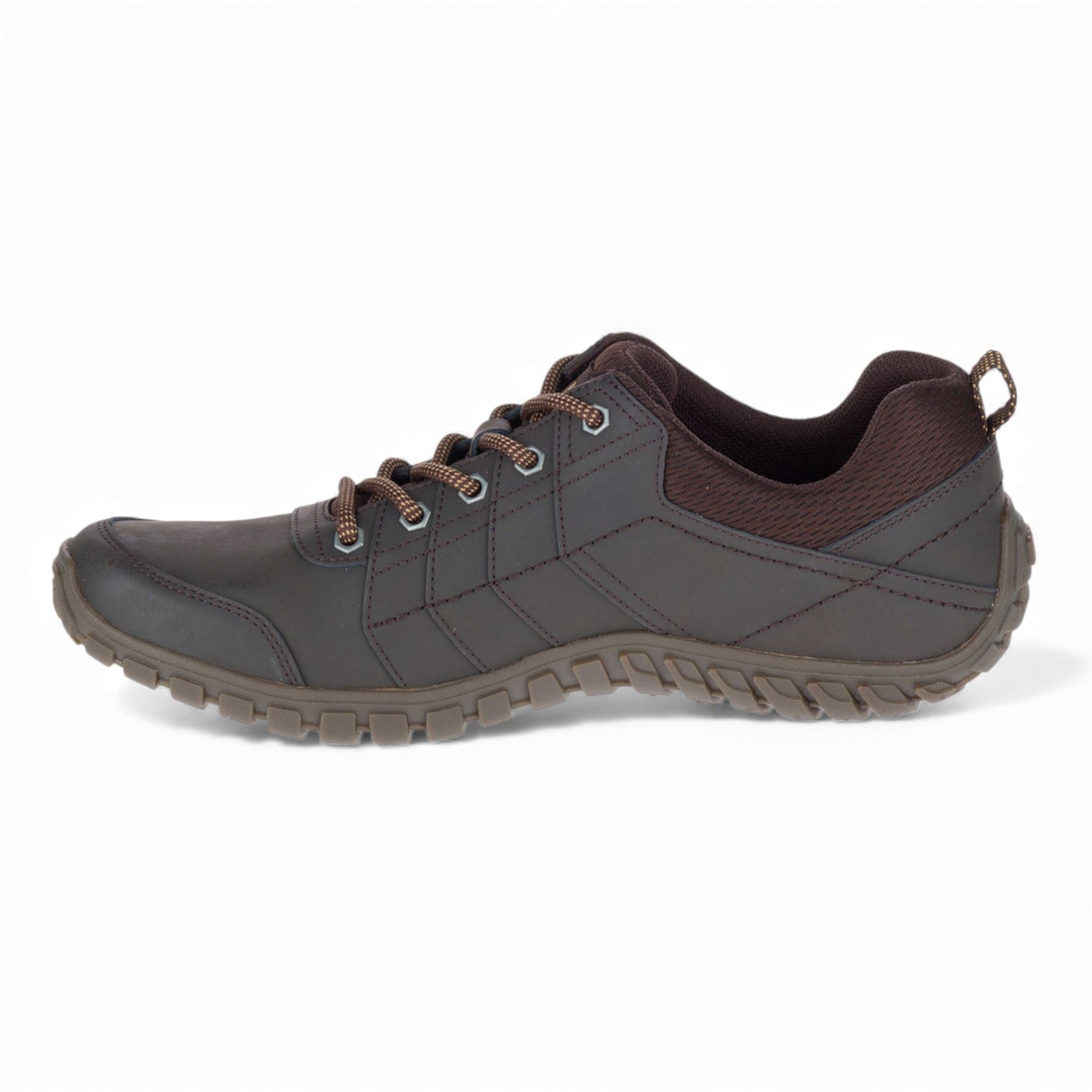 CAT Caterpillar Mens Brown Leather Hiking Boots Walking Trainers - Instruct