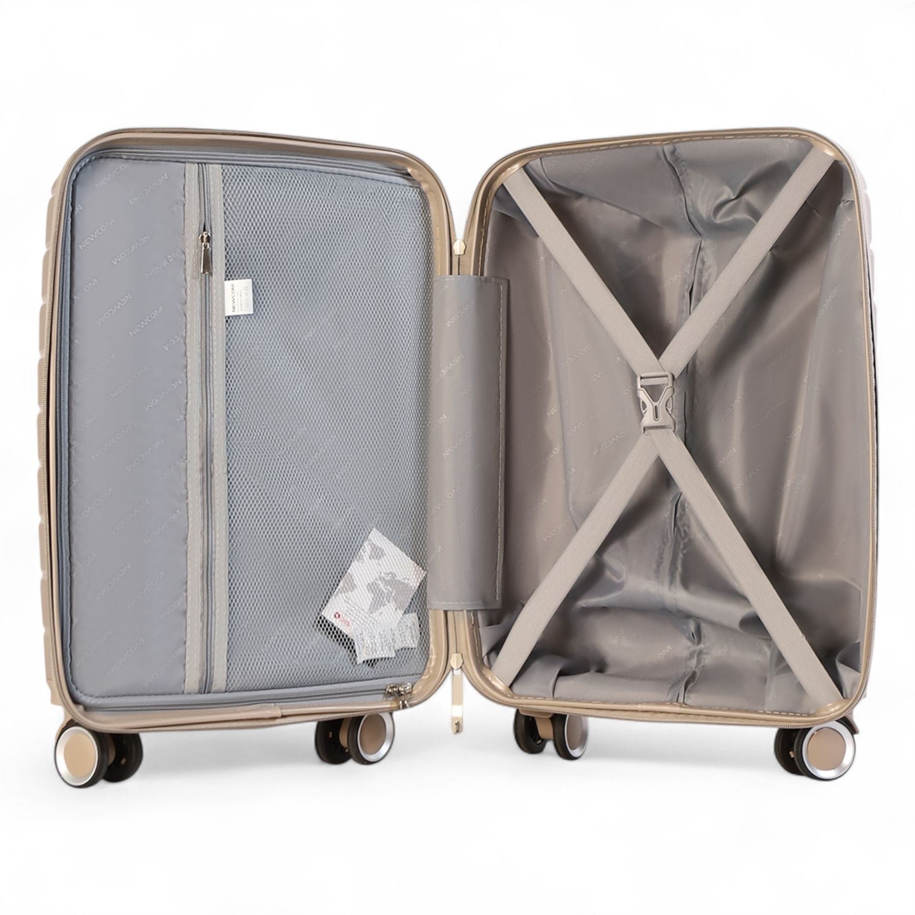 Forster Large Hard Shell TSA Suitcase in Champagne Beige