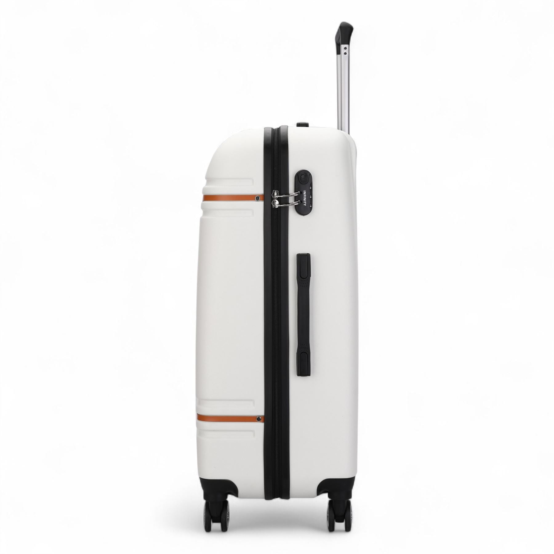 Calgary Medium Hard Shell Suitcase in Cream White