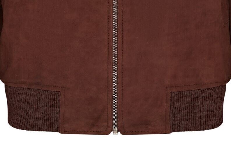 Mens Soft Goat Suede MA-1 Varsity Bomber Jacket - Uxbridge