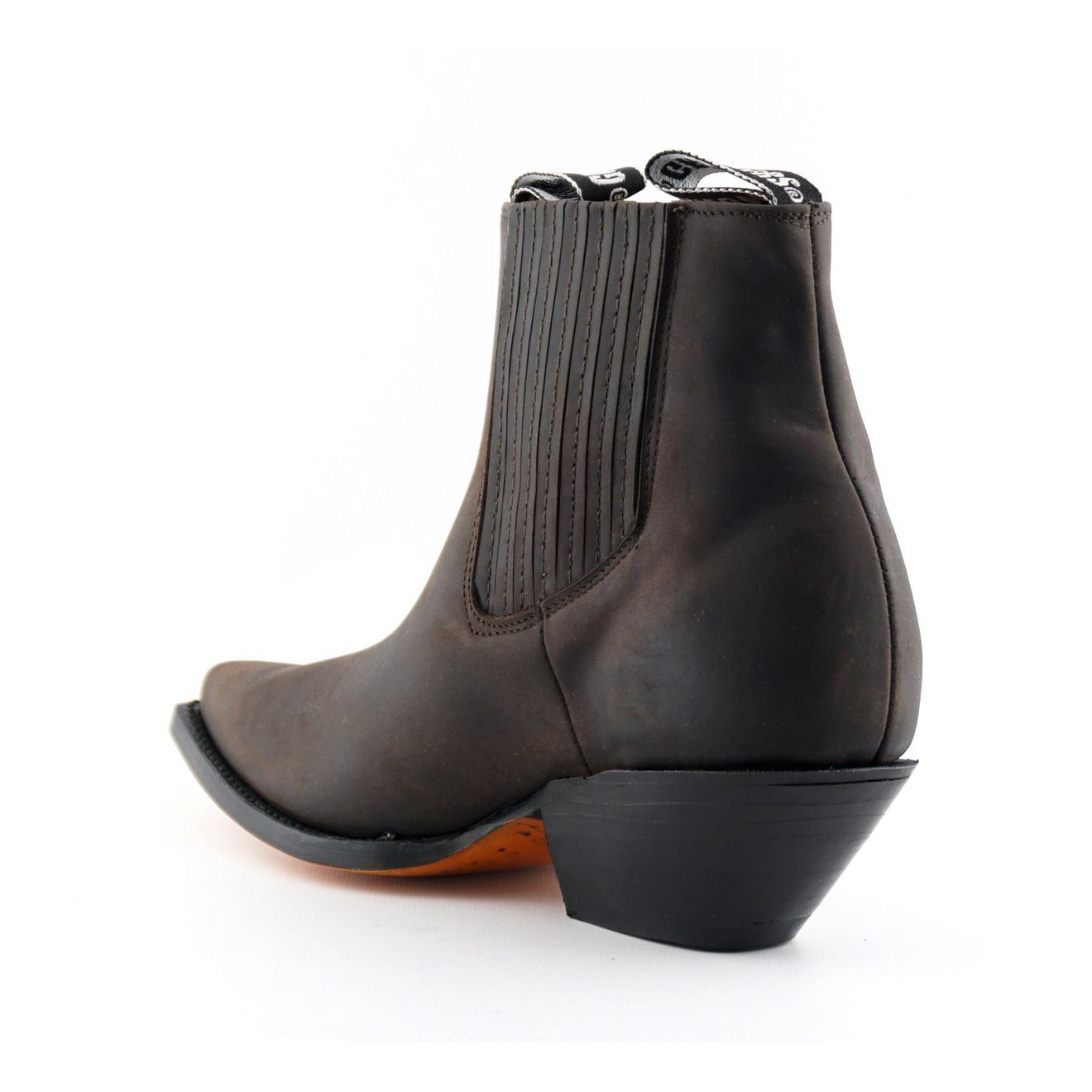 Grinders Unisex Brown Western Chelsea Boots- Mustang