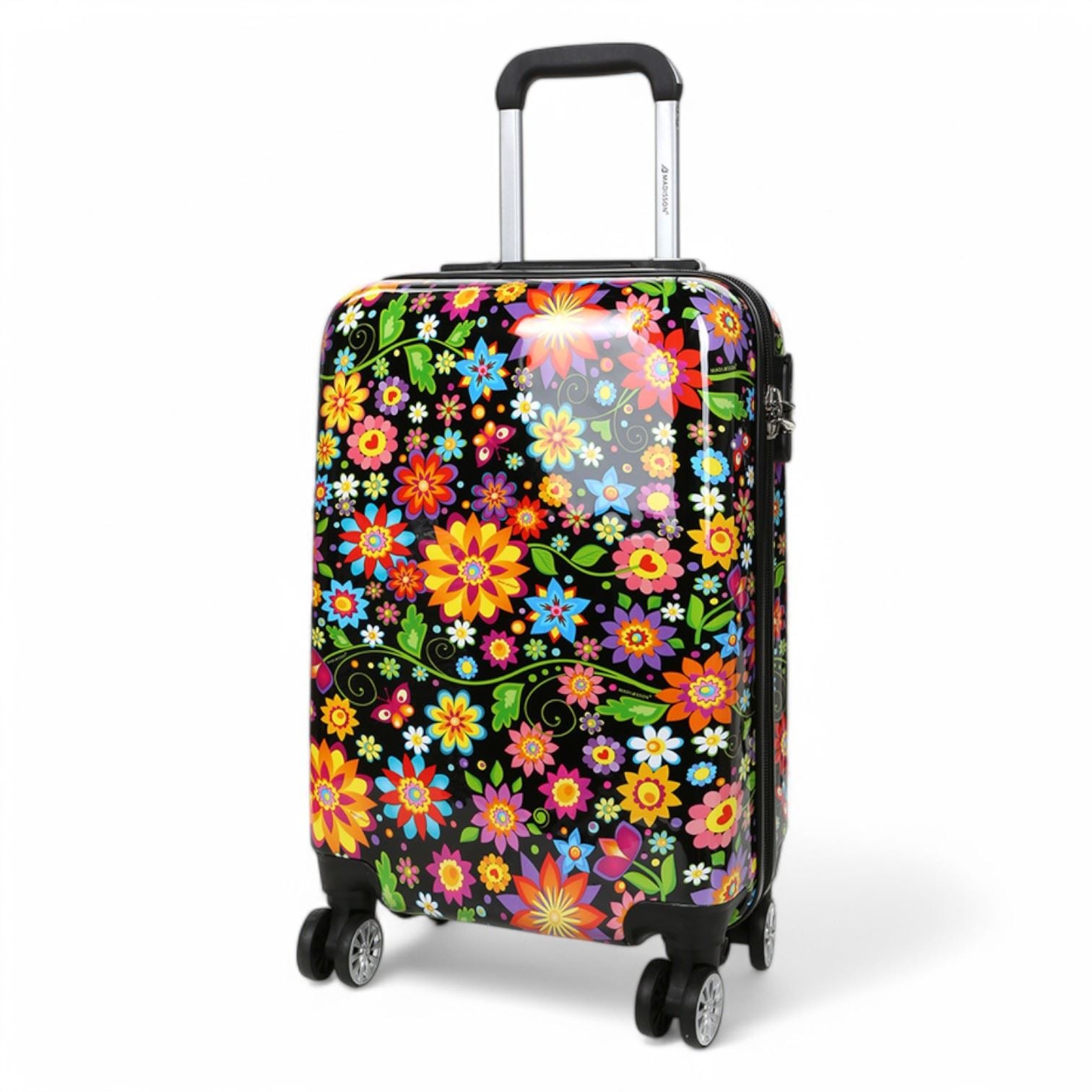 Ballina Cabin Hard Shell Suitcase in Black Flower
