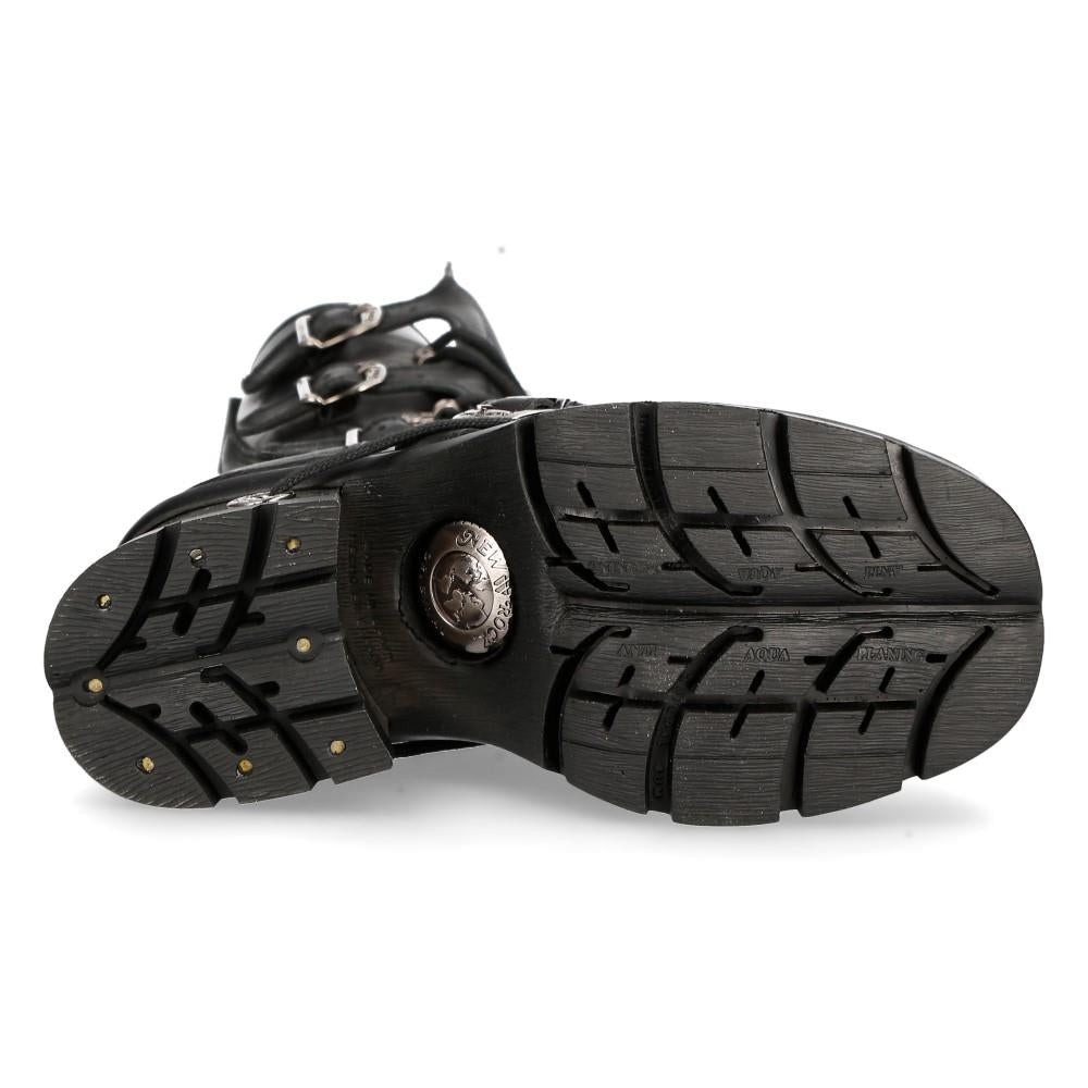 New Rock Women’s Leather Gothic Mid-Calf Boots-373-S33