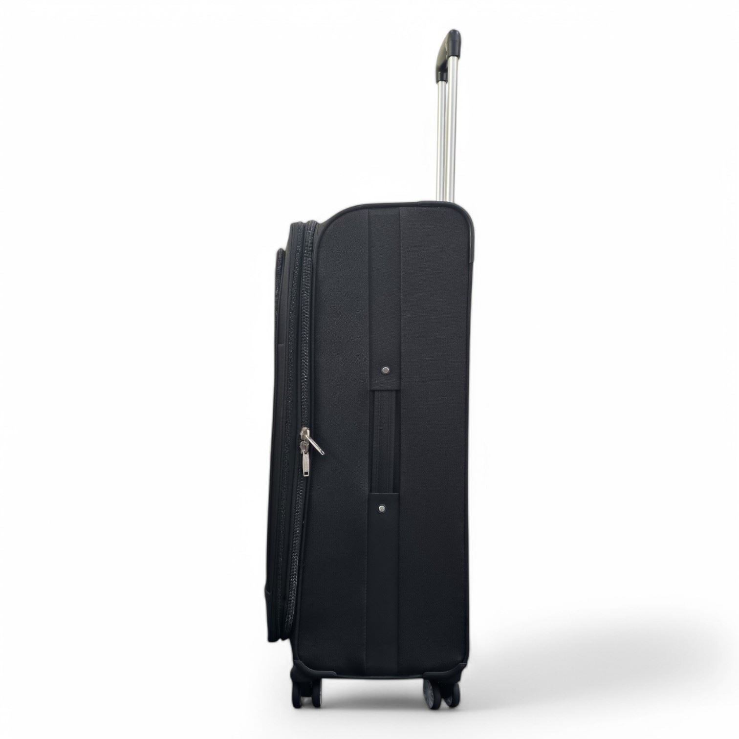 Forbes Large Soft Shell Suitcase in Black