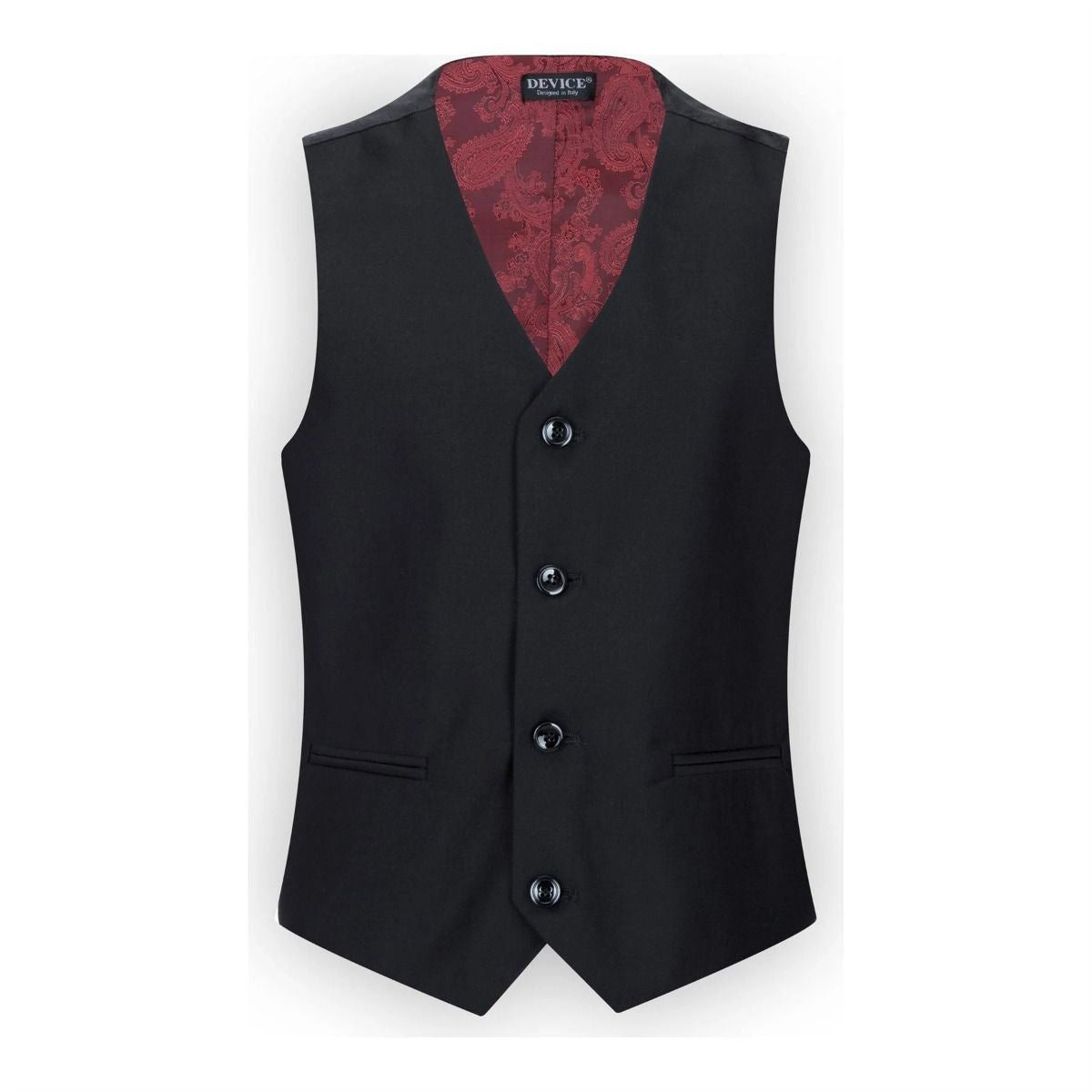 Boys 3 Piece Plain Black Classic Retro Suit