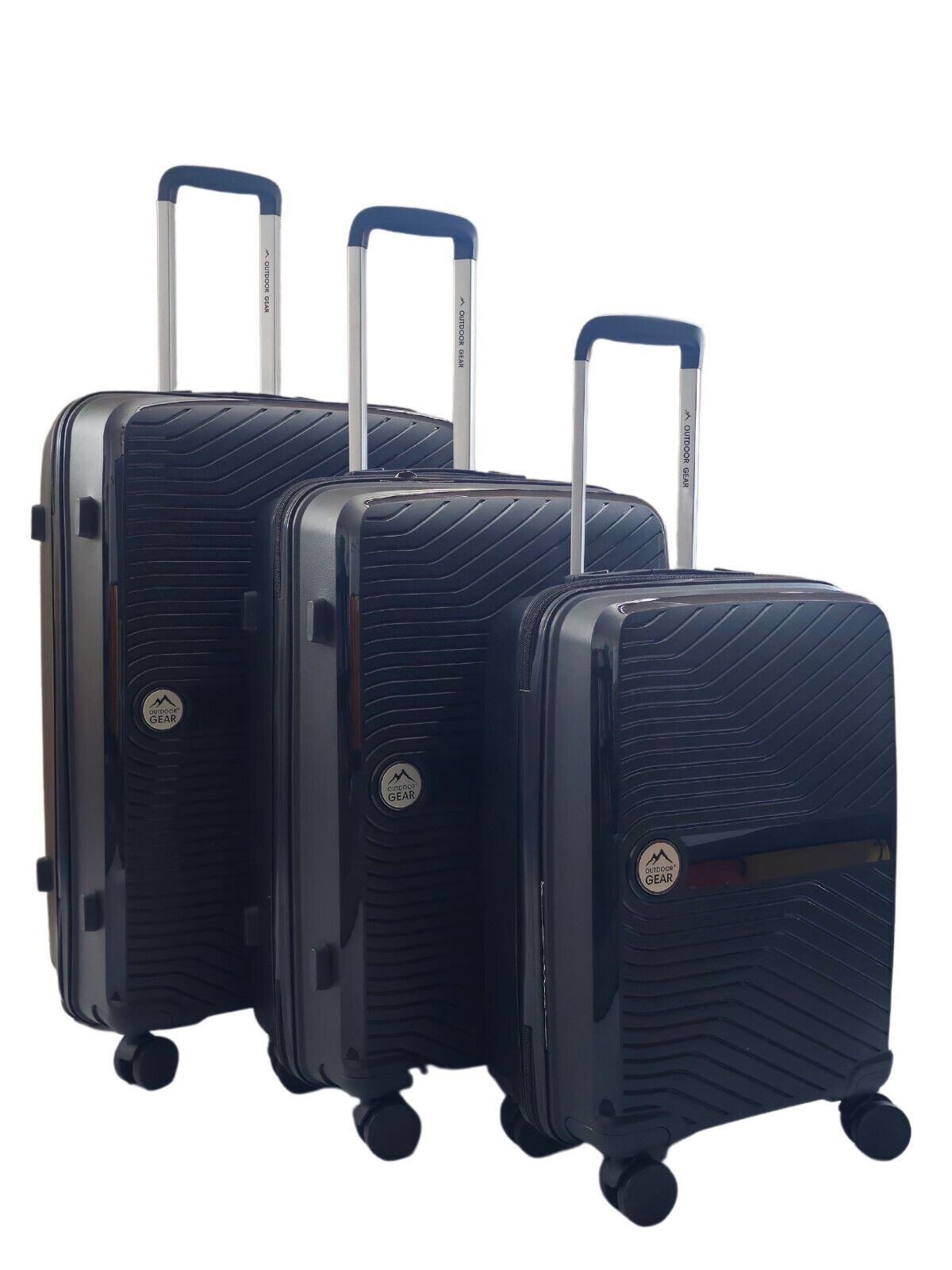 Abbeville Set of 3 Hard Shell Suitcase in Black
