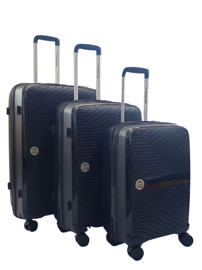 Abbeville Set of 3 Hard Shell Suitcase in Black