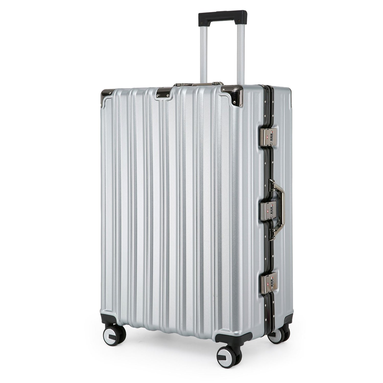 Airdrie Large Hard Shell Suitcase in Silver