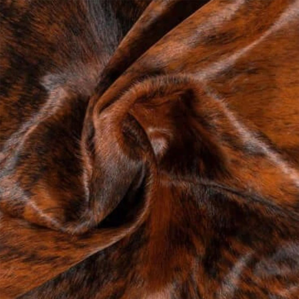 Natural Cow Leather Cowhide Hairon Rug - Dark Brindle