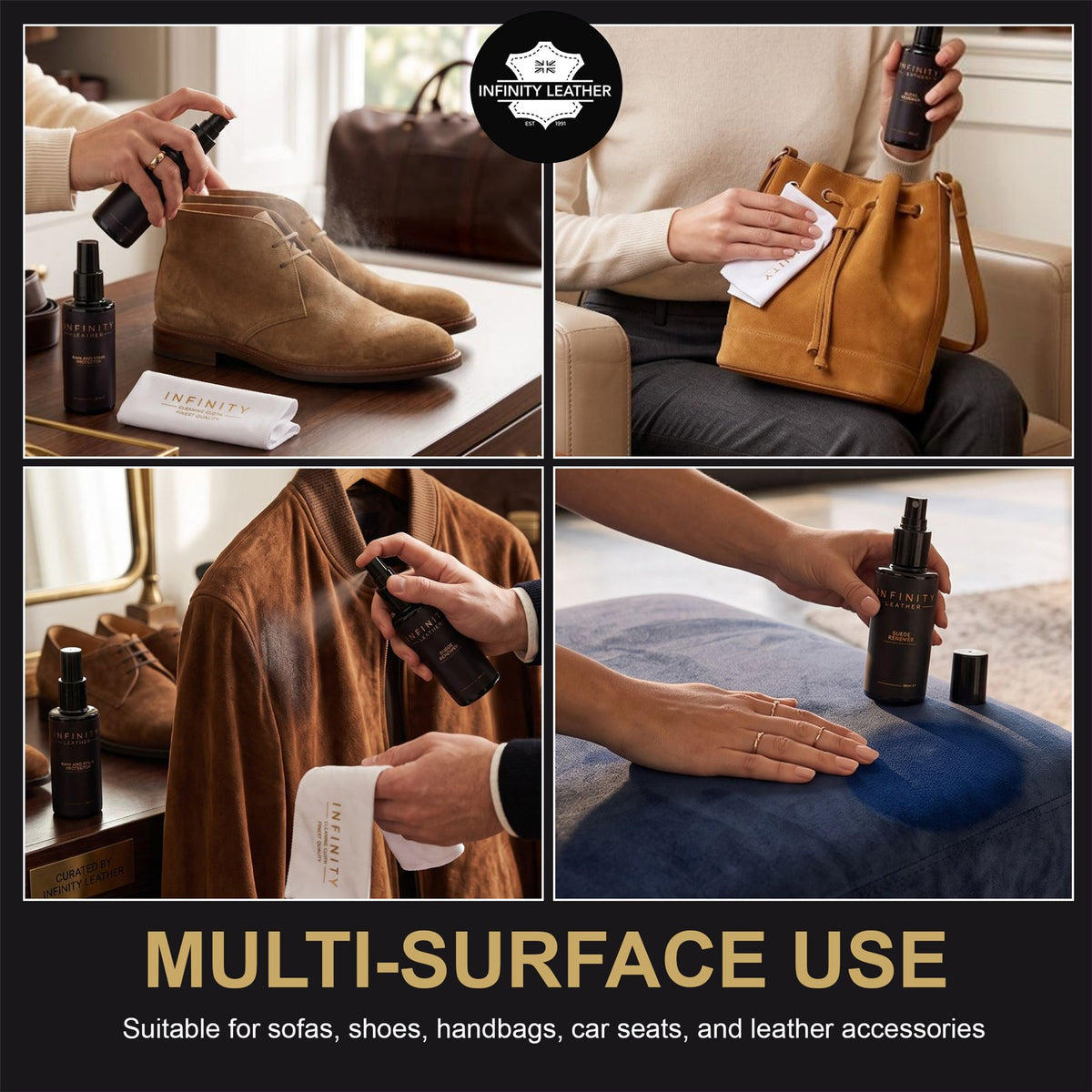 Suede &amp; Nubuck Colour Restorer Spray, 2 Pack Suede Renewer