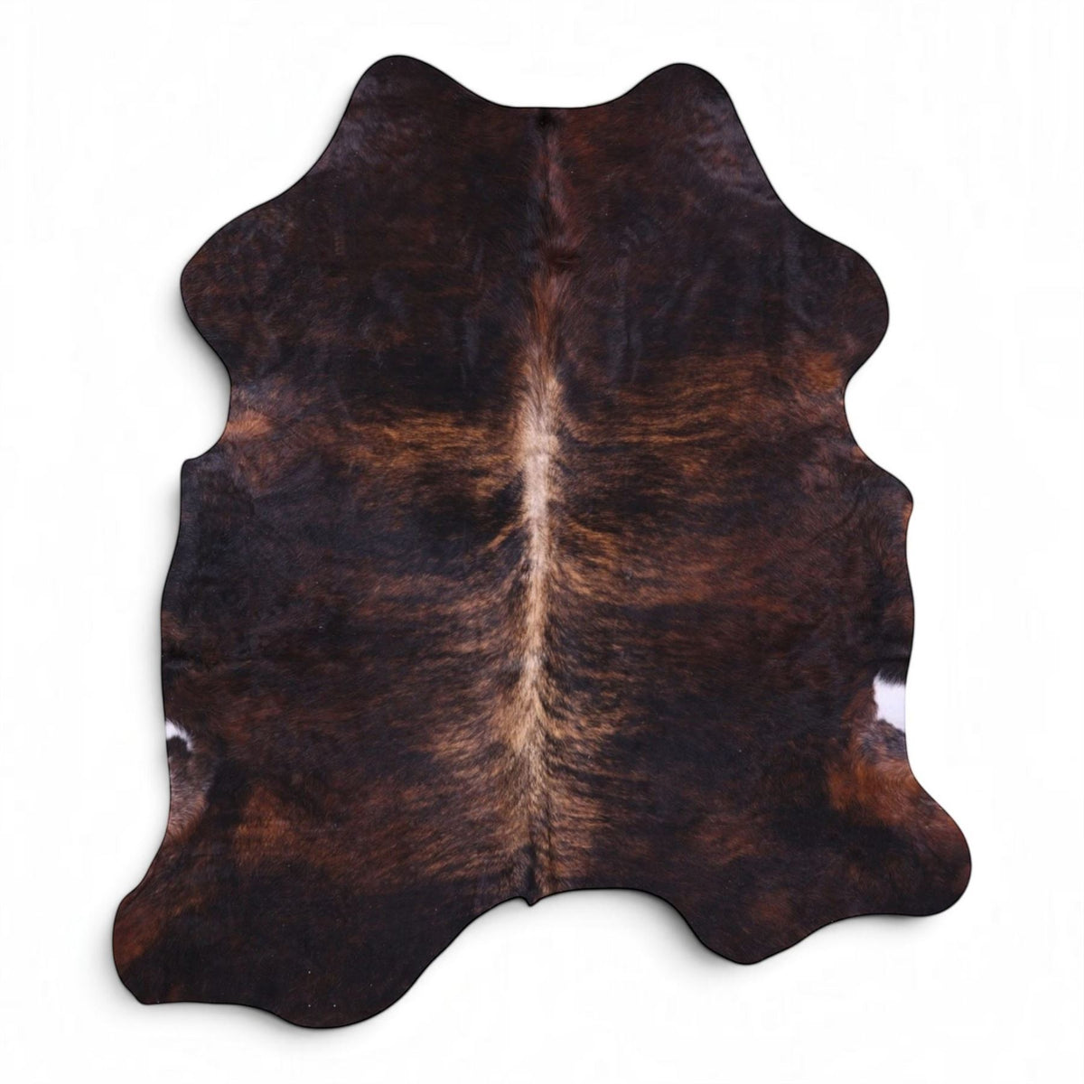 Natural Cow Leather Cowhide Hairon Rug - Dark Brindle