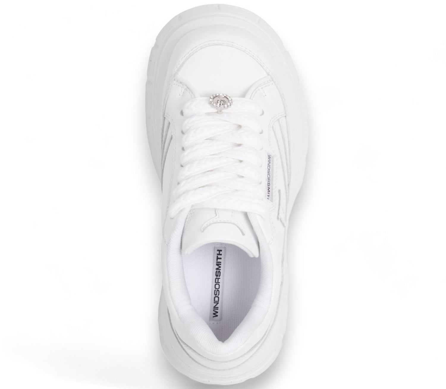 Windsorsmith White Chunky Leather Sneakers - Swerve