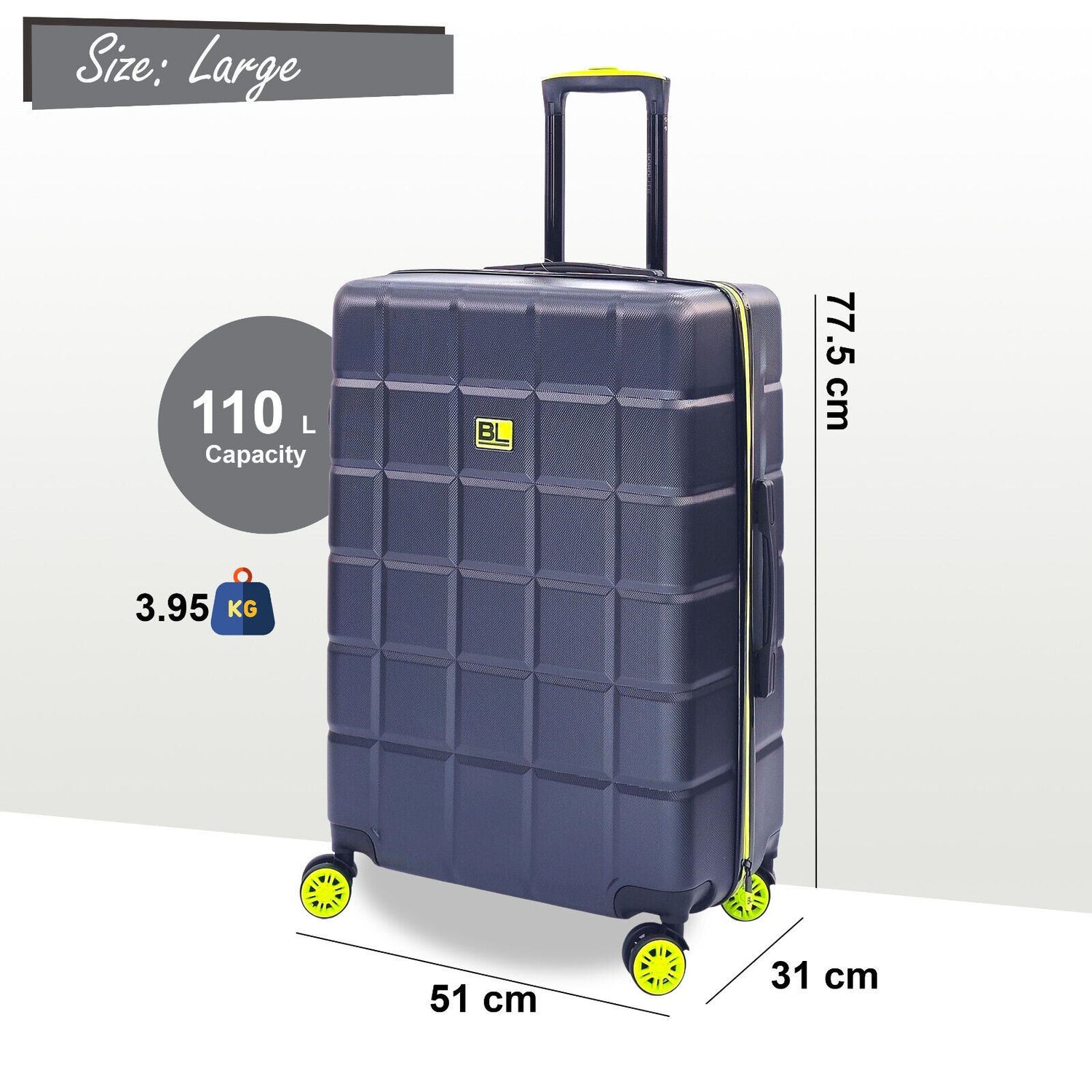 Hard Shell Travel Suitcase Set Cabin Luggage Bag