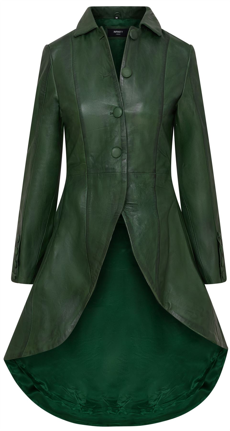 Womens Gothic Full Length Victorian Leather Coat - Vantaa