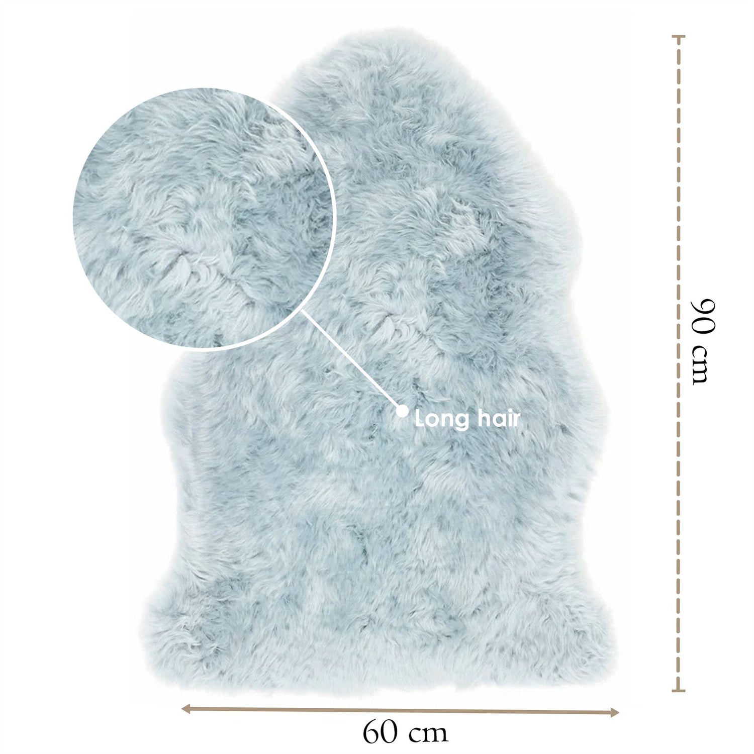 Genuine Sheepskin Natural Silky Soft Fluffy Real Wool Rug