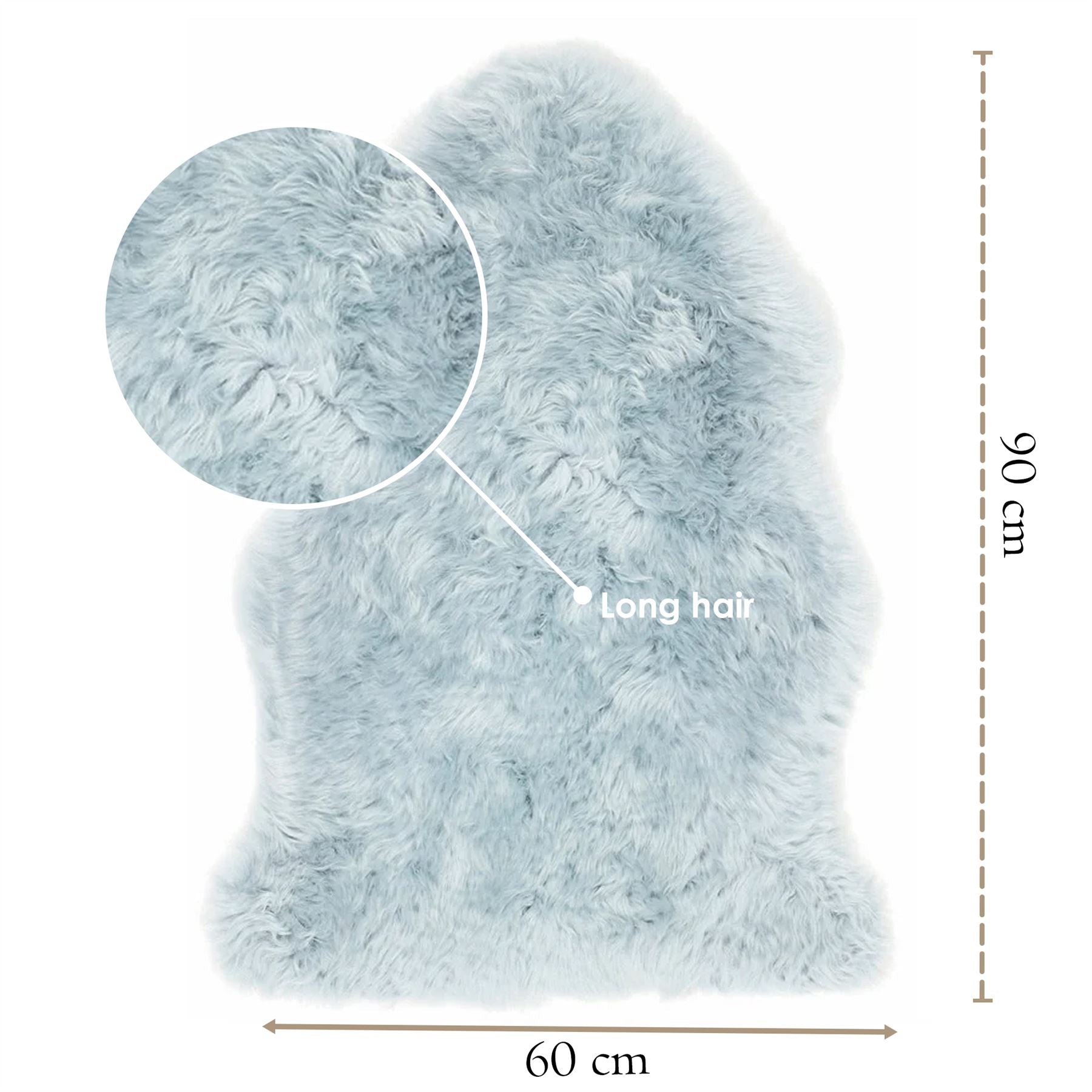 Genuine Sheepskin Natural Silky Soft Fluffy Real Wool Rug