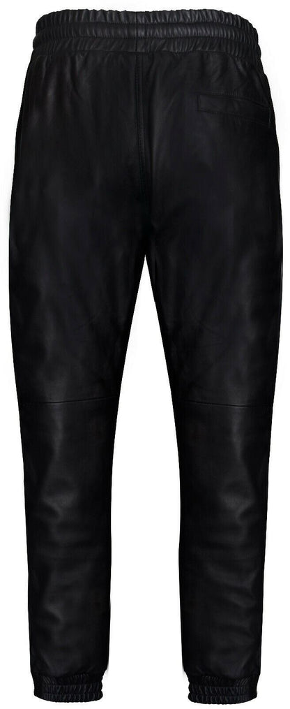 Mens Comfort  Leather Jogging Bottoms-Halifax