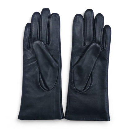 Womens Italian Leather Winter Studded Design Soft Wool Lining Gloves - L-GLV-601