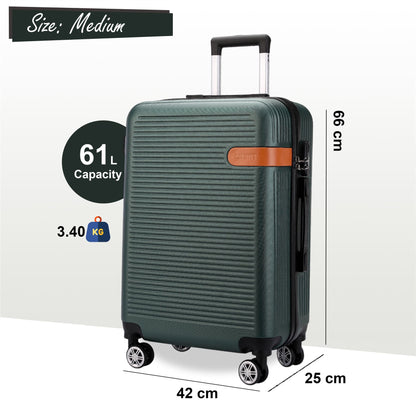 Calgary Medium Hard Shell Suitcase in Emerald Green