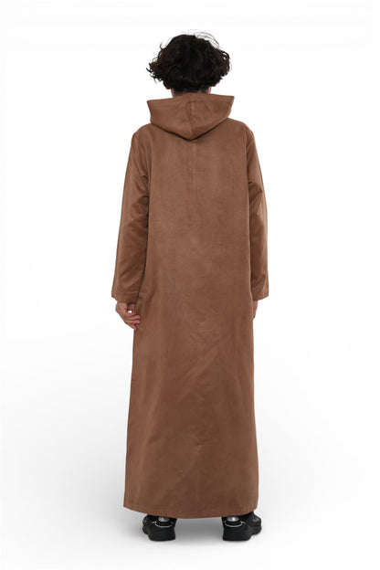 Kids Boys Hooded Eid Moroccan Jubba Robe Ramadan Eid Thobe - K-HM12