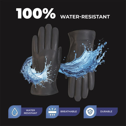 Men’s Italian Leather Warm Wool Lining Winter Gloves - M-LGV-305