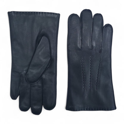 Men’s Italian Leather Warm Wool Lining Winter Stich Design Gloves - M-LGV-205